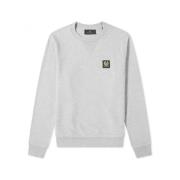 Grijze Melange Sweatshirt met Phoenix Patch Belstaff , Gray , Heren