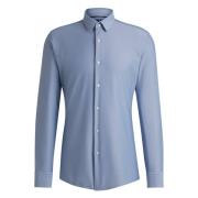 Modern Jersey Shirt met Elegante Structuur Hugo Boss , Blue , Heren