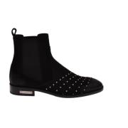 Leren enkellaarzen met studs John Richmond , Black , Heren