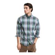 Tartan Check Poplin Overhemd Gant , Multicolor , Heren