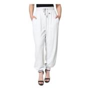 Witte Nylon Jogger Sweatpants met Trekkoordsluiting Dolce & Gabbana , ...