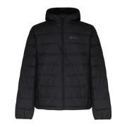 Zwarte Nylon Rits Hoodie Jas Jack Wolfskin , Black , Heren