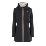 Warm Dubbel Stijl Jas K-Way , Black , Dames