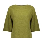 Groene 3/4 Mouwen Pullover Geisha , Green , Dames