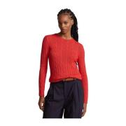 Katoenen Slim Fit Trui Ralph Lauren , Red , Dames