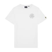 Stamp T-Shirt voor Mannen Lyle & Scott , White , Heren