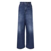 Midnight Blue Wide Leg Jeans Chloé , Blue , Dames