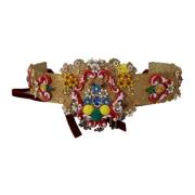 Kristallen bloemversierde taille riem Dolce & Gabbana , Multicolor , D...