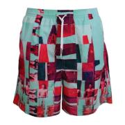 Pixel Art Zwemshorts Multicolor Dolce & Gabbana , Multicolor , Dames