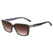 Bruine Acetaat Dames Zonnebril Love Moschino , Brown , Dames