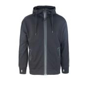 Zwarte hoodie met ritssluiting zakken C.p. Company , Black , Heren