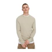 Heren Ronde Hals Sweater (Silver Lining) Only & Sons , Gray , Heren