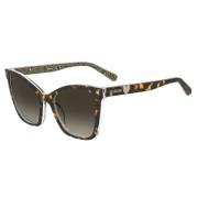 Bruin Acetaat Dames Zonnebril Love Moschino , Brown , Dames