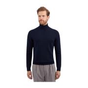 Marineblauwe Wol-Kasjmier-Mix Coltrui Brooks Brothers , Blue , Heren