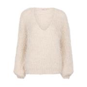 Korte Harige Pullover Trui Biscuit Esqualo , Brown , Dames