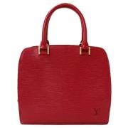 Pre-owned Leather handbags Louis Vuitton Vintage , Red , Dames