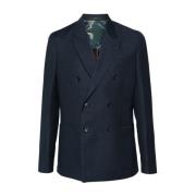 Blauwe Wol Damesjas PS By Paul Smith , Blue , Heren