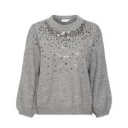 Trui met pofmouwen en pailletten Saint Tropez , Gray , Dames