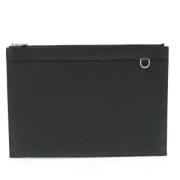 Pre-owned Leather clutches Louis Vuitton Vintage , Black , Dames