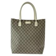 Pre-owned Canvas totes Gucci Vintage , Beige , Dames