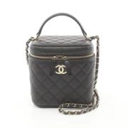 Pre-owned Leather handbags Chanel Vintage , Black , Dames