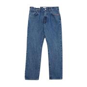 Stone Wash Denim Jeans Regular Fit Amish , Blue , Heren