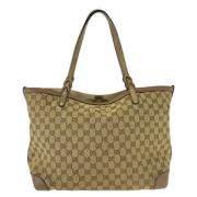 Pre-owned Canvas handbags Gucci Vintage , Beige , Dames