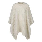 Flowy Cape voor Stijlvolle Gelaagdheid Liviana Conti , White , Dames