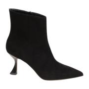 Zwarte leren enkellaars Sergio Levantesi , Black , Dames