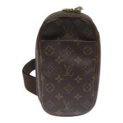 Pre-owned Canvas clutches Louis Vuitton Vintage , Brown , Unisex