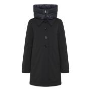 Elegante Zwarte Jas Peuterey , Black , Dames