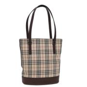 Pre-owned Canvas shoulder-bags Burberry Vintage , Beige , Dames