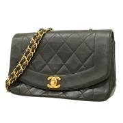 Pre-owned Leather chanel-bags Chanel Vintage , Black , Dames