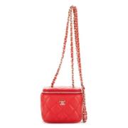 Pre-owned Leather chanel-bags Chanel Vintage , Red , Dames