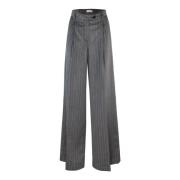 Grijze Palazzo Broek met Pinstripe Liu Jo , Gray , Dames