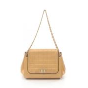 Pre-owned Leather shoulder-bags Chanel Vintage , Beige , Dames