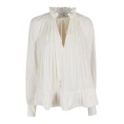 Wijdvallende Blouse voor Stijlvolle Look Lanvin , White , Dames