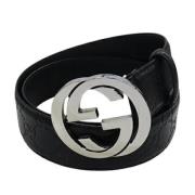 Pre-owned Leather belts Gucci Vintage , Black , Heren