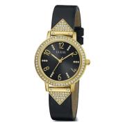 Elegante Dames Quartz Horloge Goud Leer Guess , Yellow , Dames