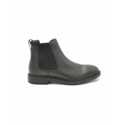 Klassieke Chelsea leren laars met gewatteerde bovenlijn Clarks , Black...