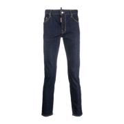 Klassieke Denim Jeans met Vijf Zakken Dsquared2 , Black , Heren