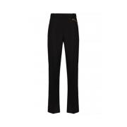 Zwarte wollen broek met kettingdetail Givenchy , Black , Dames