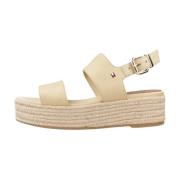 Mid Wedge Platte Sandalen Tommy Hilfiger , Brown , Dames