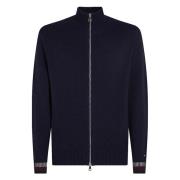 Woestijnhemel Wolmix Rits Door Tommy Hilfiger , Blue , Heren