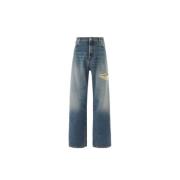 Wijde broek met vervaagde wassing John Richmond , Blue , Heren