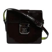 Zwarte leren Crossbody tas met magnetische sluiting Dolce & Gabbana , ...