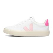 Witte Canvas Lage Top Sneakers Veja , White , Dames