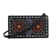 Kristal Strass Crossbody Clutch Tas Dolce & Gabbana , Black , Dames