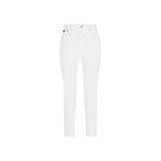 Hoge taille skinny jeans in wit denim Dolce & Gabbana , White , Dames