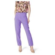 Paarse Straight Leg Broek Lente/Zomer Only , Purple , Dames